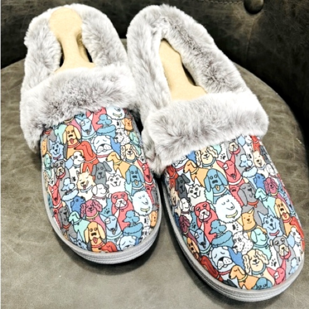 Skechers “Bobs” Memory Foam Pooch Parade Shoes Slippers Size 9.5 New in Box - Picture 3 of 6